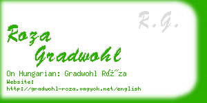 roza gradwohl business card